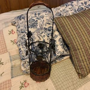 home decor or as a bottle carrier 15” space tall and 4” wide EUC